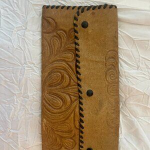 Vintage Leather Snap Closure Pouch/Wallet/Folio